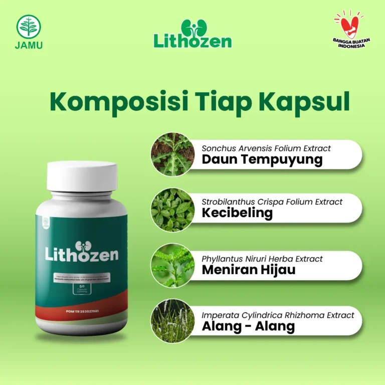 komposisi obat batu ginjal lithozen